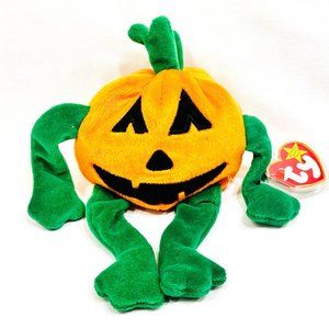 Vintage Ty Halloween "Pumkin" Plush Original Beanie Baby - NWT (1998)